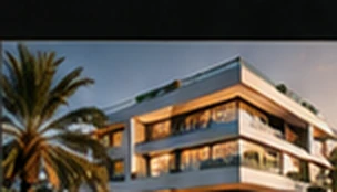 Edificio residencial contemporáneo, imagen conceptual de IA